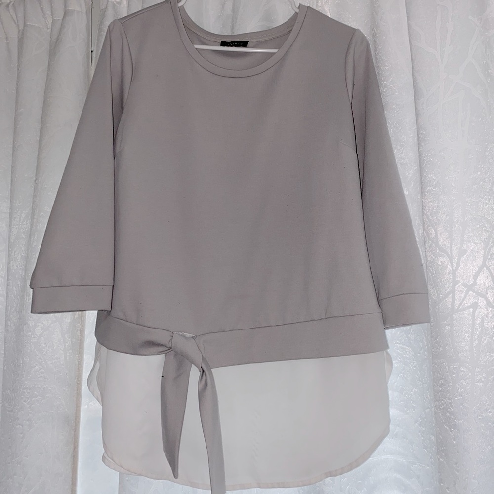 Dynamite Layered Tie Blouse